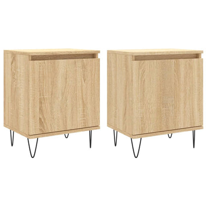 Bedside Cabinets 2 pcs Sonoma Oak 40x30x50 cm Engineered Wood