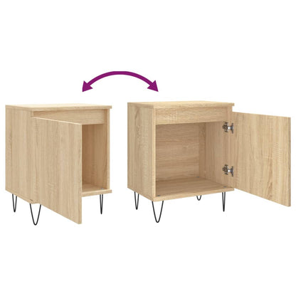 Bedside Cabinets 2 pcs Sonoma Oak 40x30x50 cm Engineered Wood