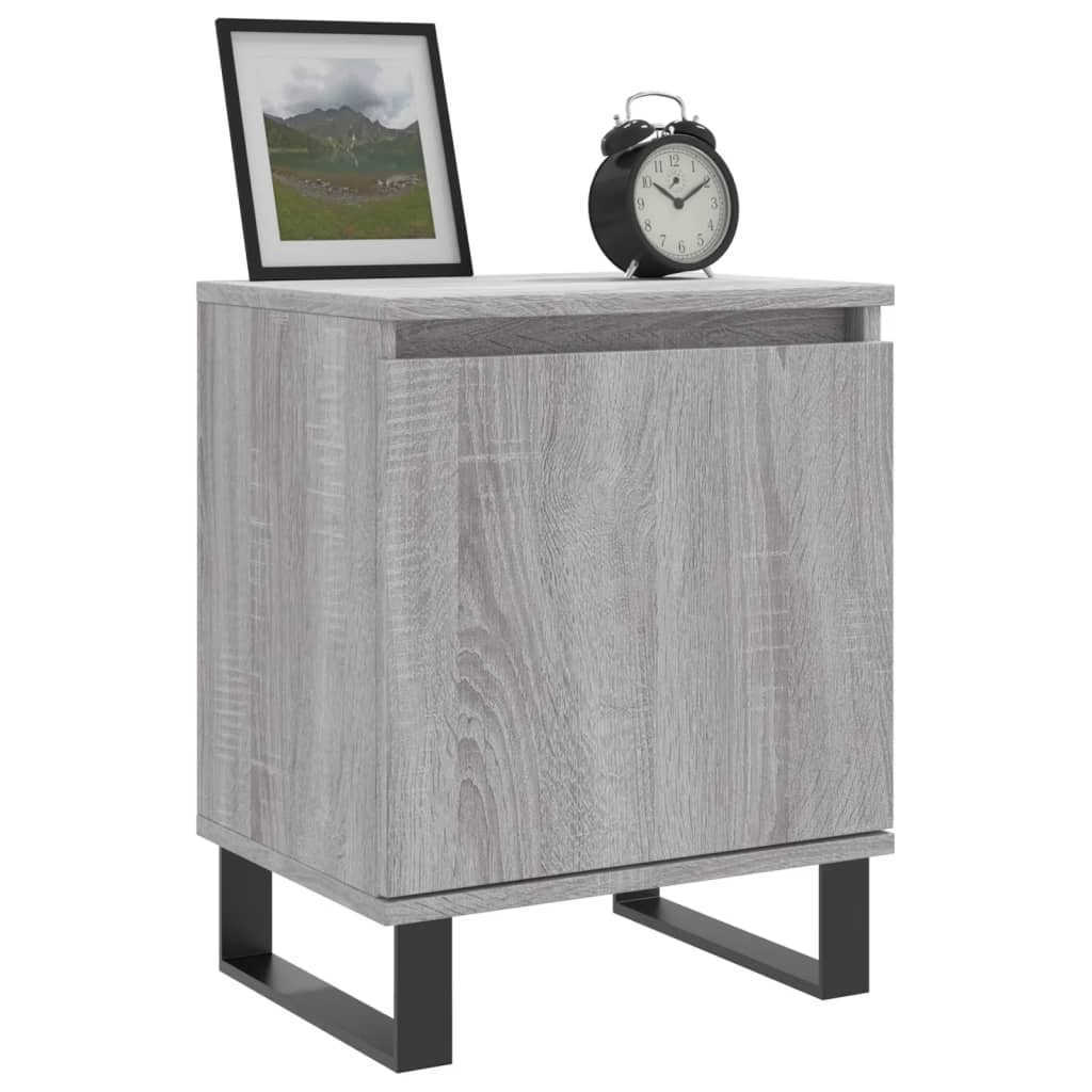 Bedside Cabinets 2 pcs Grey Sonoma 40x30x50 cm Engineered Wood