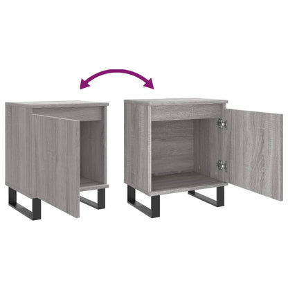 Bedside Cabinets 2 pcs Grey Sonoma 40x30x50 cm Engineered Wood