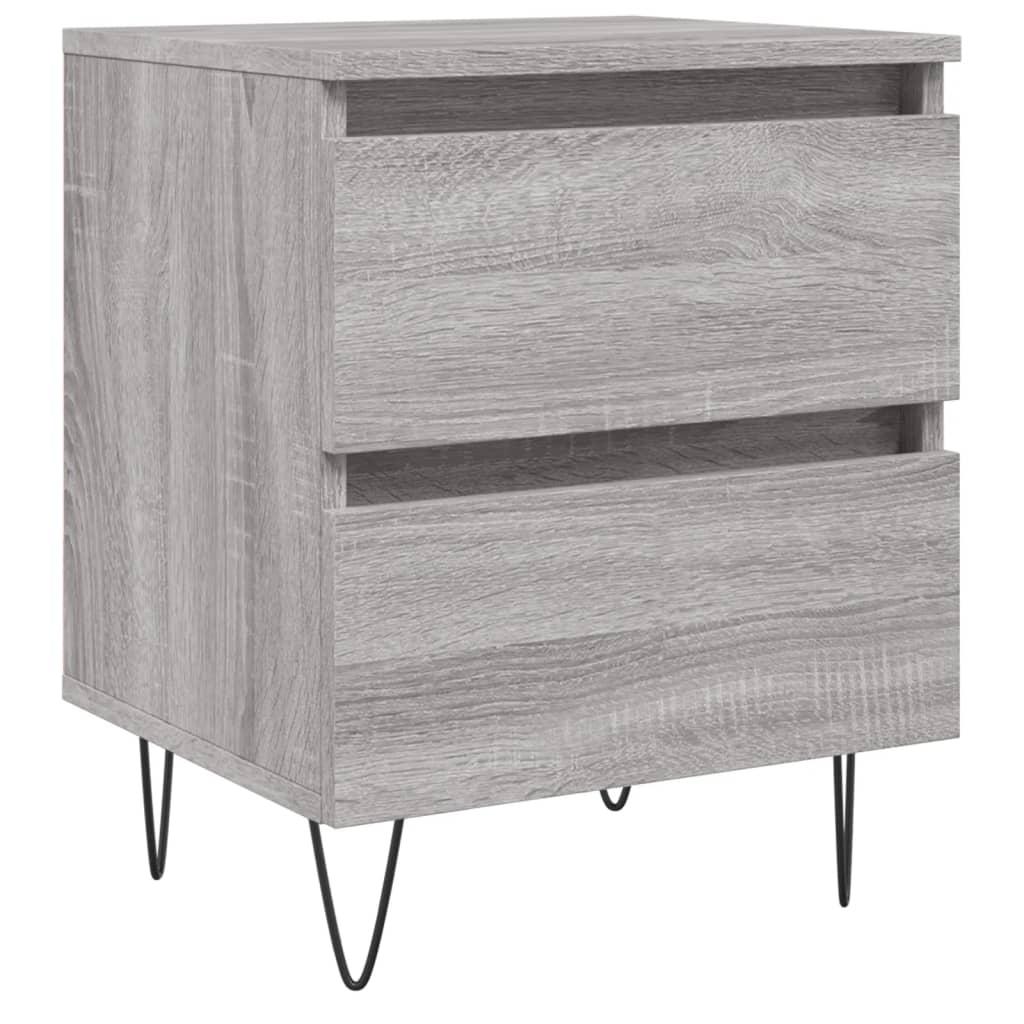 Bedside Cabinet Grey Sonoma 40x35x50 cm Engineered Wood