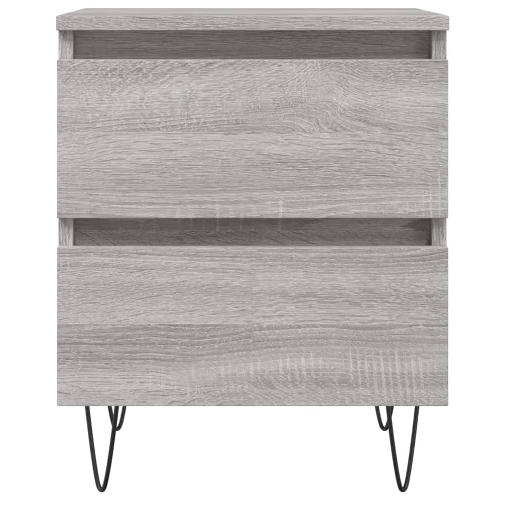 Bedside Cabinet Grey Sonoma 40x35x50 cm Engineered Wood