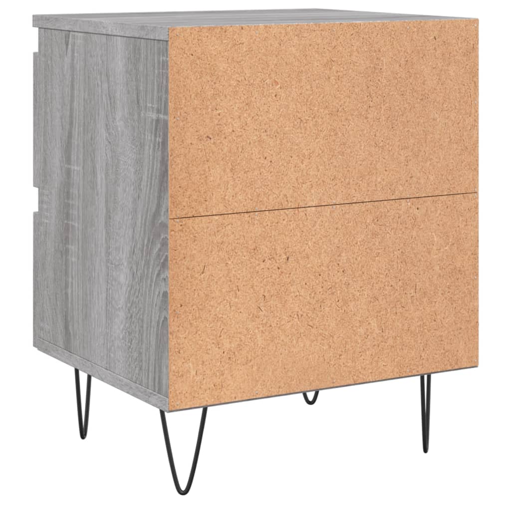 Bedside Cabinet Grey Sonoma 40x35x50 cm Engineered Wood