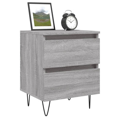 Bedside Cabinets 2 pcs Grey Sonoma 40x35x50 cm Engineered Wood