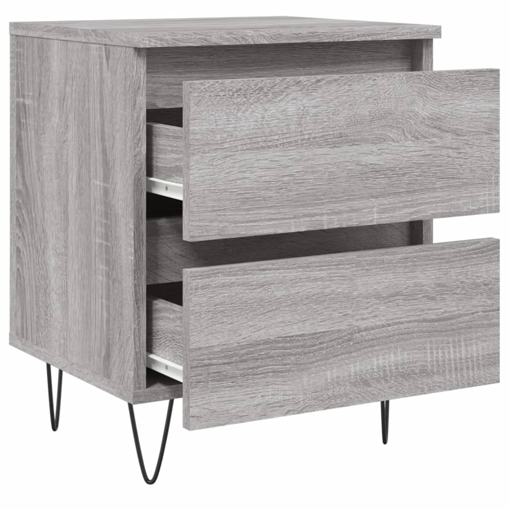 Bedside Cabinets 2 pcs Grey Sonoma 40x35x50 cm Engineered Wood