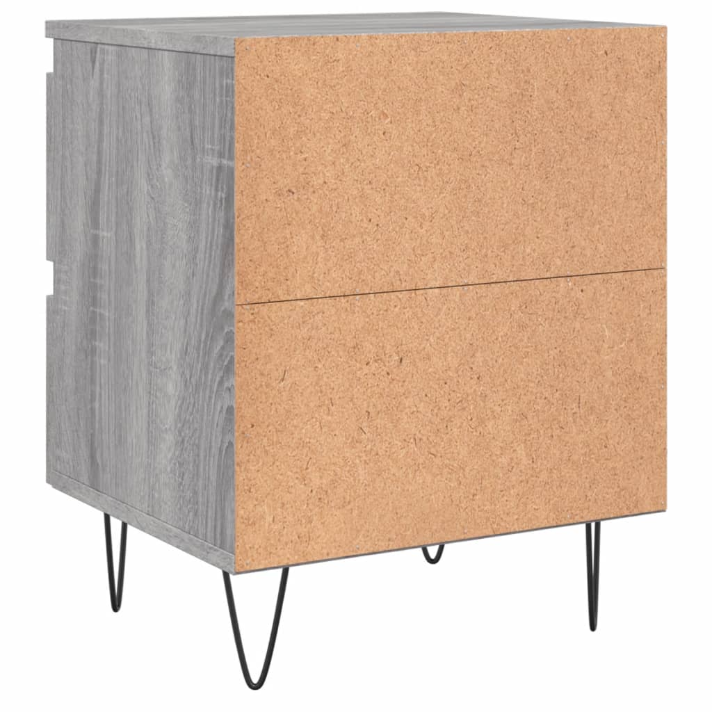 Bedside Cabinets 2 pcs Grey Sonoma 40x35x50 cm Engineered Wood