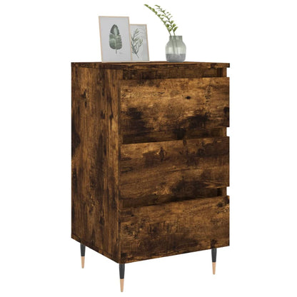 Bedside Cabinet Smoked Oak 40x35x69 cm Engineered Wood