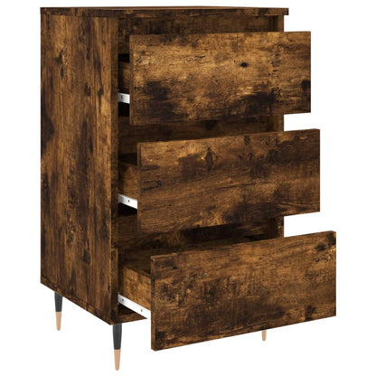 Bedside Cabinet Smoked Oak 40x35x69 cm Engineered Wood