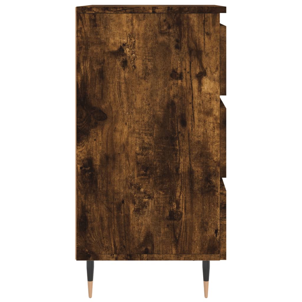 Bedside Cabinet Smoked Oak 40x35x69 cm Engineered Wood