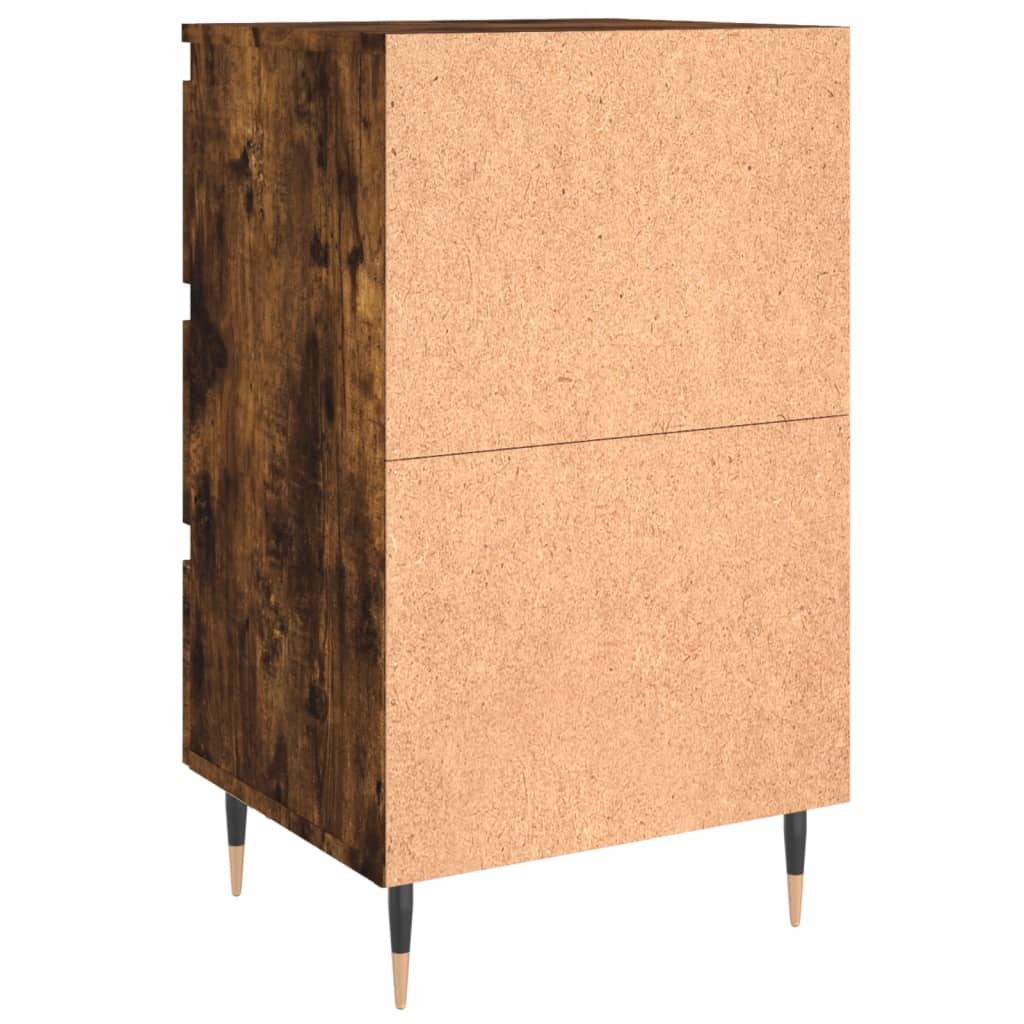 Bedside Cabinet Smoked Oak 40x35x69 cm Engineered Wood