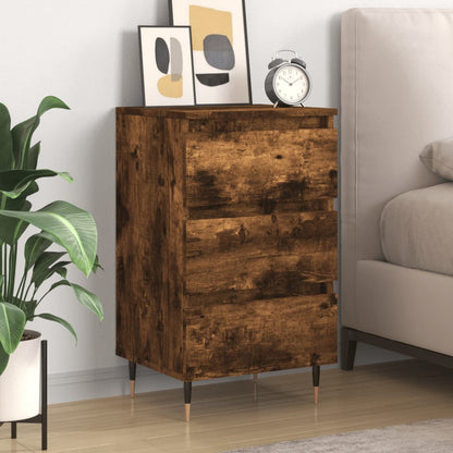 Bedside Cabinet Smoked Oak 40x35x69 cm Engineered Wood