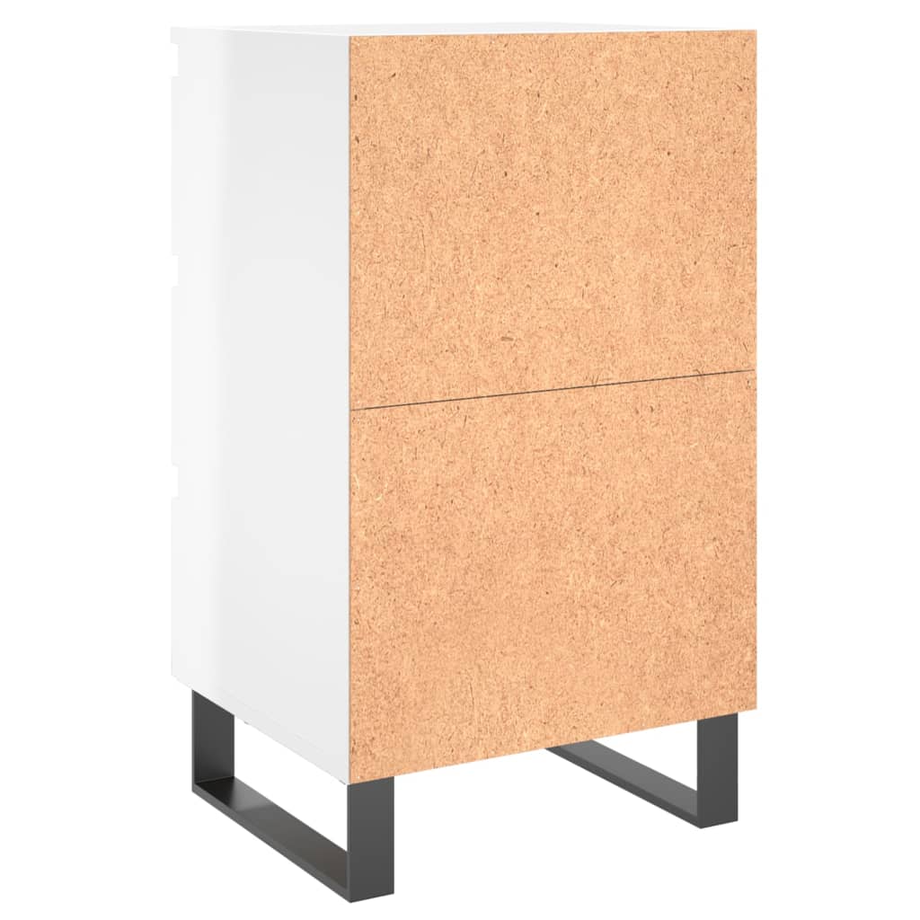 Bedside Cabinets 2 pcs High Gloss White 40x35x69 cm Engineered Wood