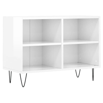 TV Cabinet High Gloss White 69.5x30x50 cm Engineered Wood