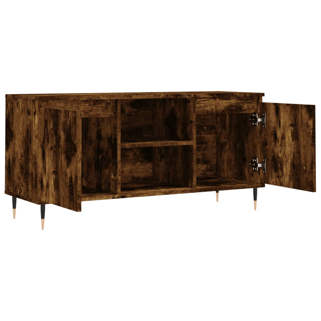 TV Cabinet Smoked Oak 104x35x50 cm Engineered Wood