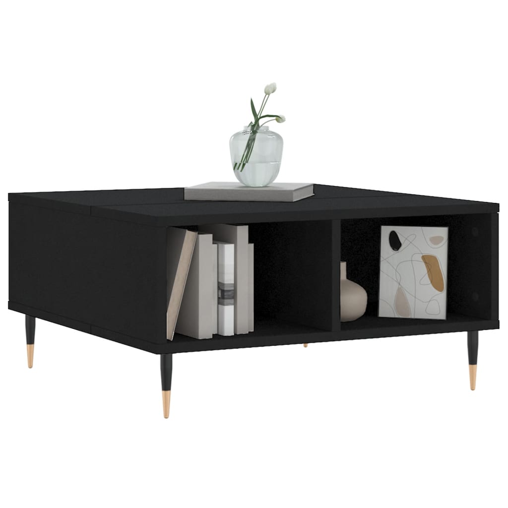 Coffee Table Black 60x60x30 cm Engineered Wood