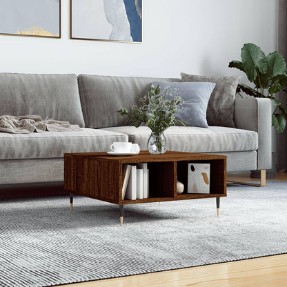 Coffee Table Brown Oak 60x60x30 cm Engineered Wood