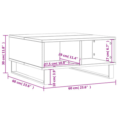 Coffee Table Grey Sonoma 60x60x30 cm Engineered Wood