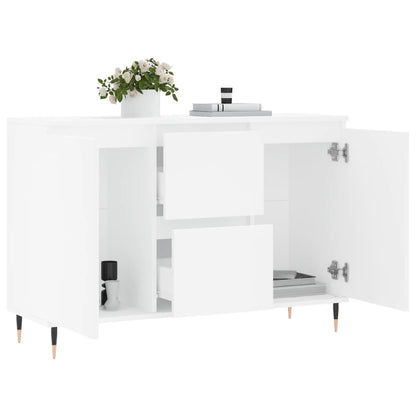 Sideboard White 101.5x35x70 cm Engineered Wood