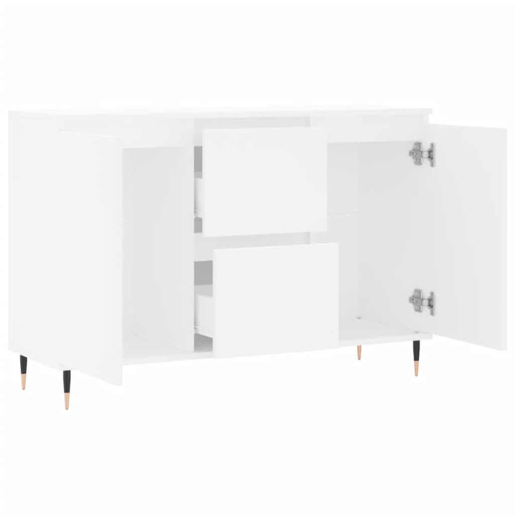 Sideboard White 101.5x35x70 cm Engineered Wood
