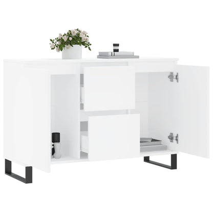 Sideboard White 101.5x35x70 cm Engineered Wood
