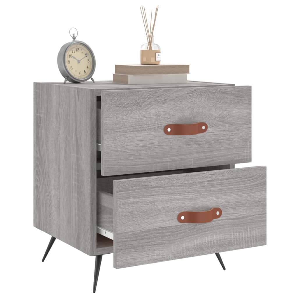 Bedside Cabinets 2 pcs Grey Sonoma 40x35x47.5 cm Engineered Wood