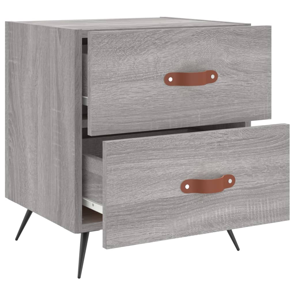 Bedside Cabinets 2 pcs Grey Sonoma 40x35x47.5 cm Engineered Wood