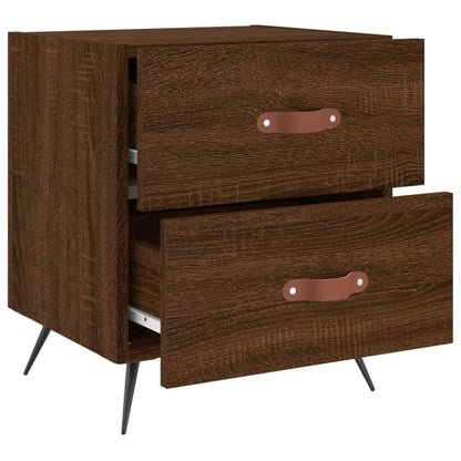 Bedside Cabinets 2 pcs Brown Oak 40x35x47.5 cm Engineered Wood