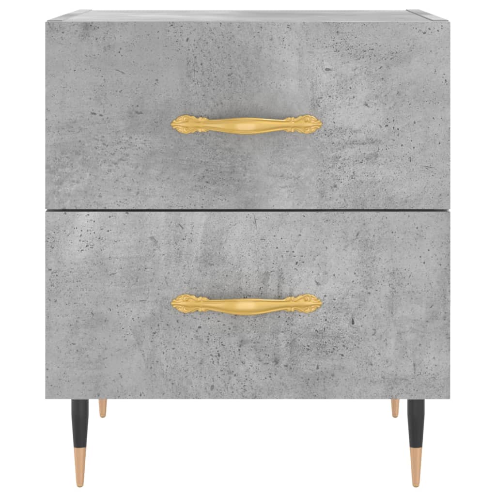 Bedside Cabinets 2 pcs Concrete Grey 40x35x47.5 cm Engineered Wood