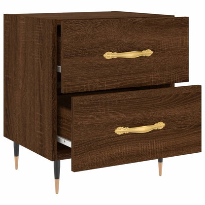 Bedside Cabinets 2 pcs Brown Oak 40x35x47.5 cm Engineered Wood