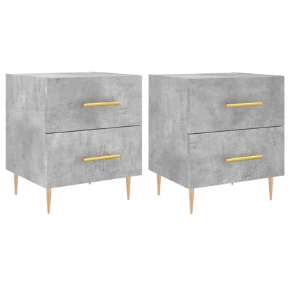 Bedside Cabinets 2 pcs Concrete Grey 40x35x47.5 cm Engineered Wood