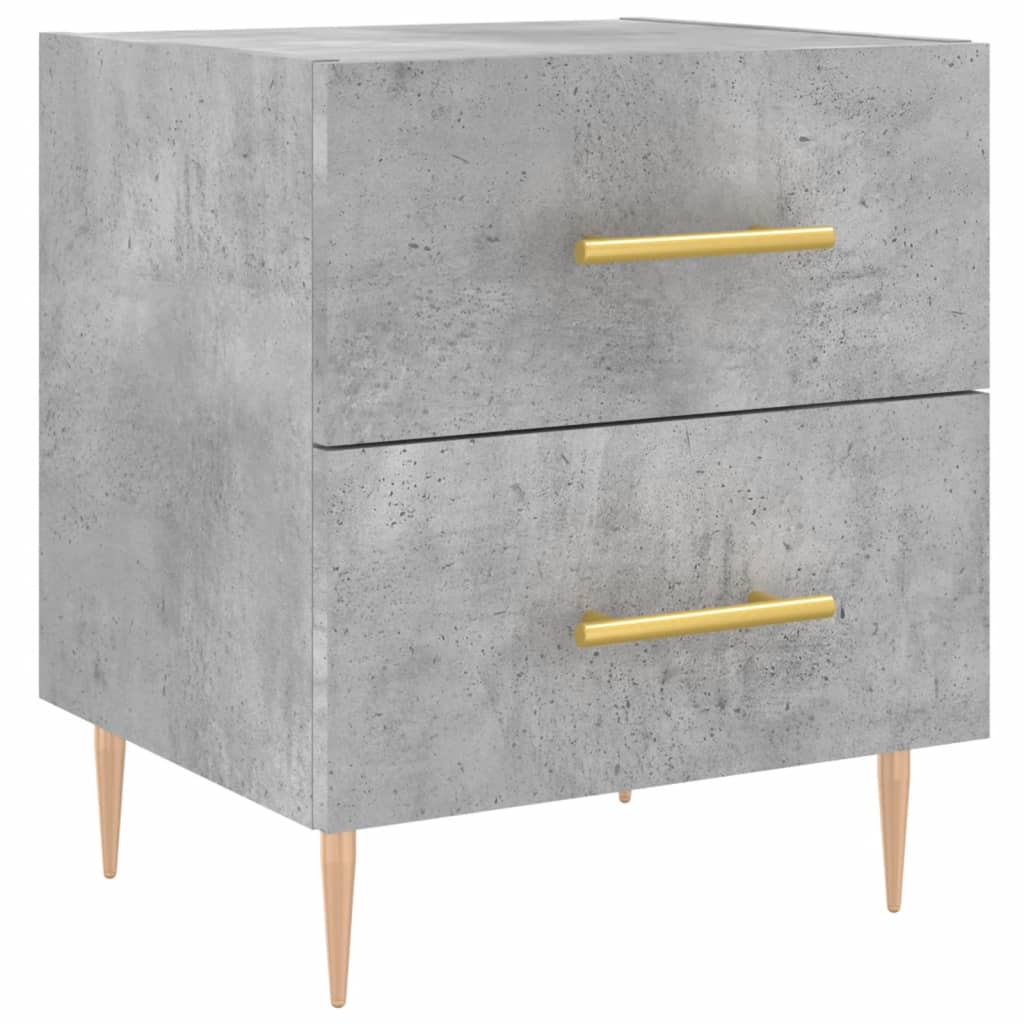 Bedside Cabinets 2 pcs Concrete Grey 40x35x47.5 cm Engineered Wood