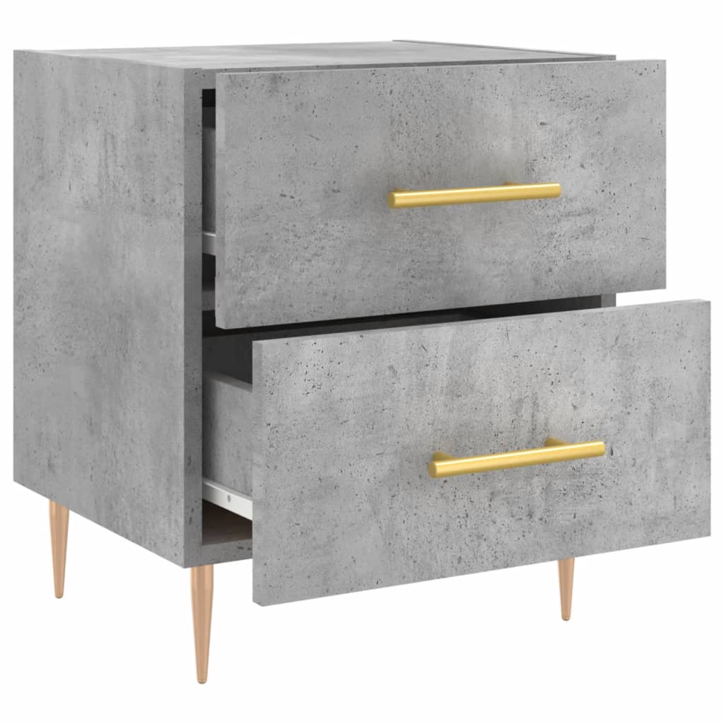 Bedside Cabinets 2 pcs Concrete Grey 40x35x47.5 cm Engineered Wood