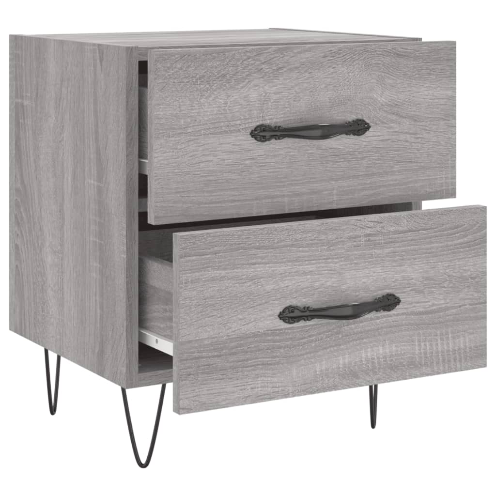 Bedside Cabinets 2 pcs Grey Sonoma 40x35x47.5 cm Engineered Wood