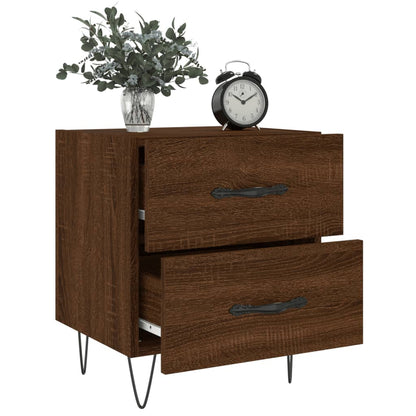 Bedside Cabinets 2 pcs Brown Oak 40x35x47.5 cm Engineered Wood