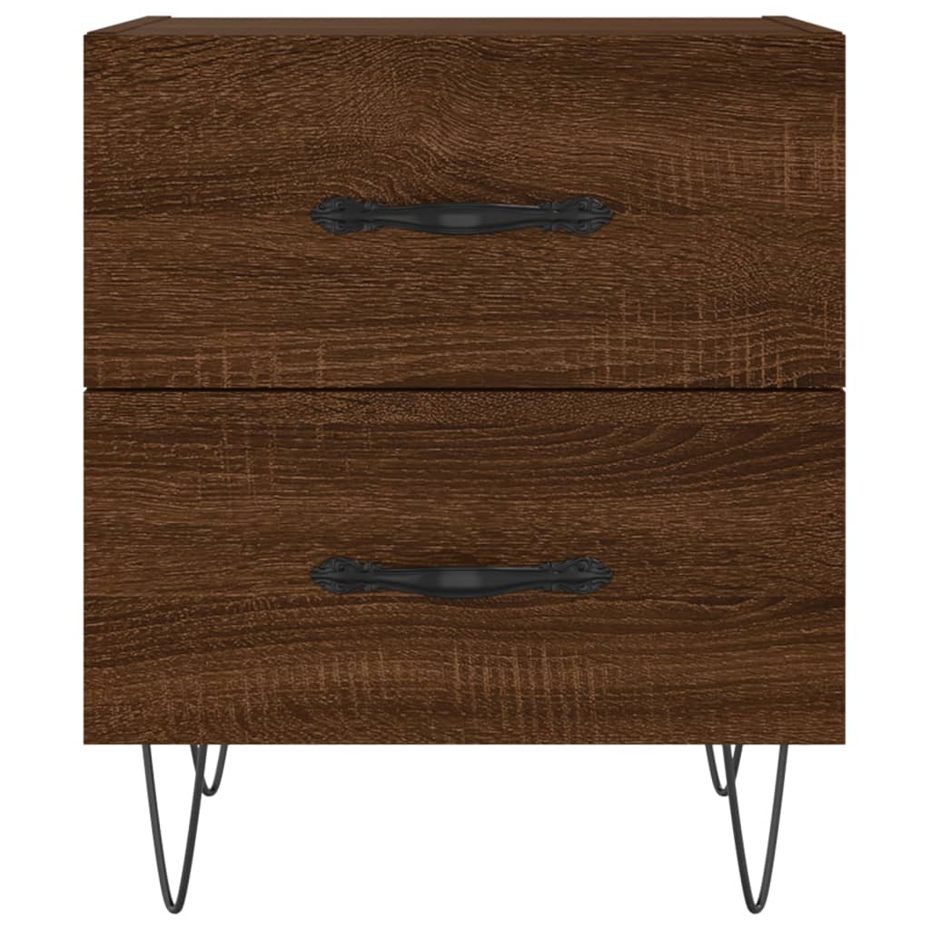 Bedside Cabinets 2 pcs Brown Oak 40x35x47.5 cm Engineered Wood