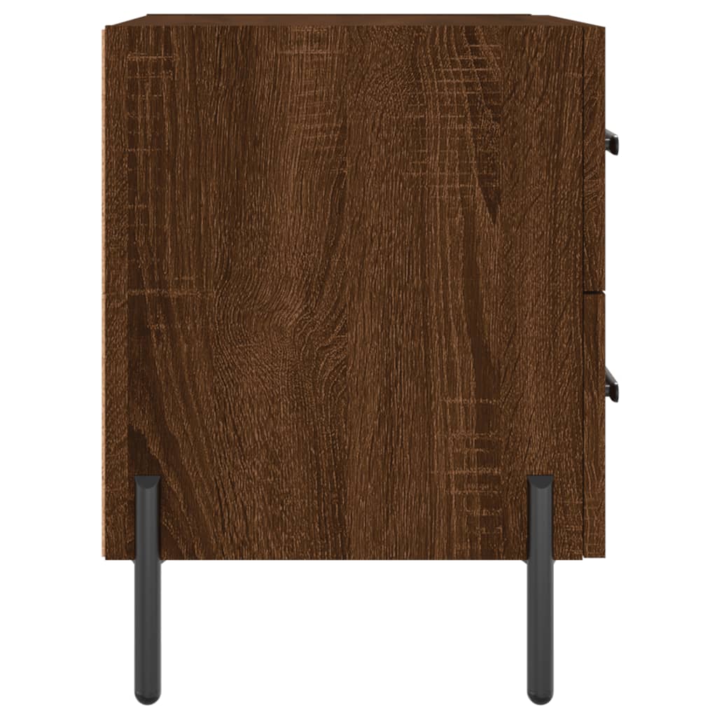 Bedside Cabinets 2 pcs Brown Oak 40x35x47.5 cm Engineered Wood