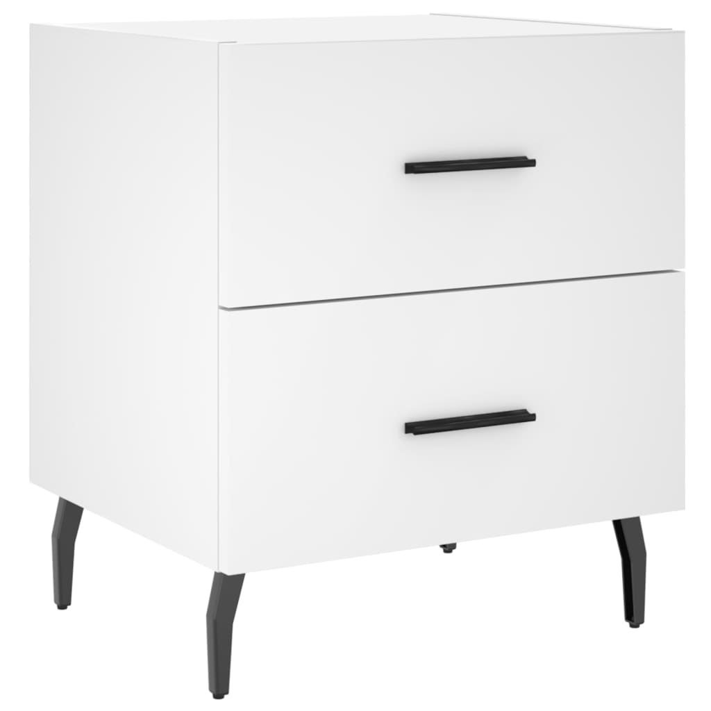 Bedside Cabinets 2 pcs White 40x35x47.5 cm Engineered Wood