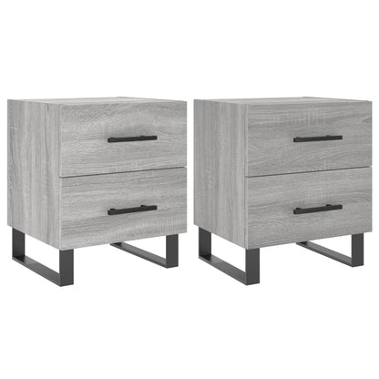 Bedside Cabinets 2 pcs Grey Sonoma 40x35x47.5 cm Engineered Wood