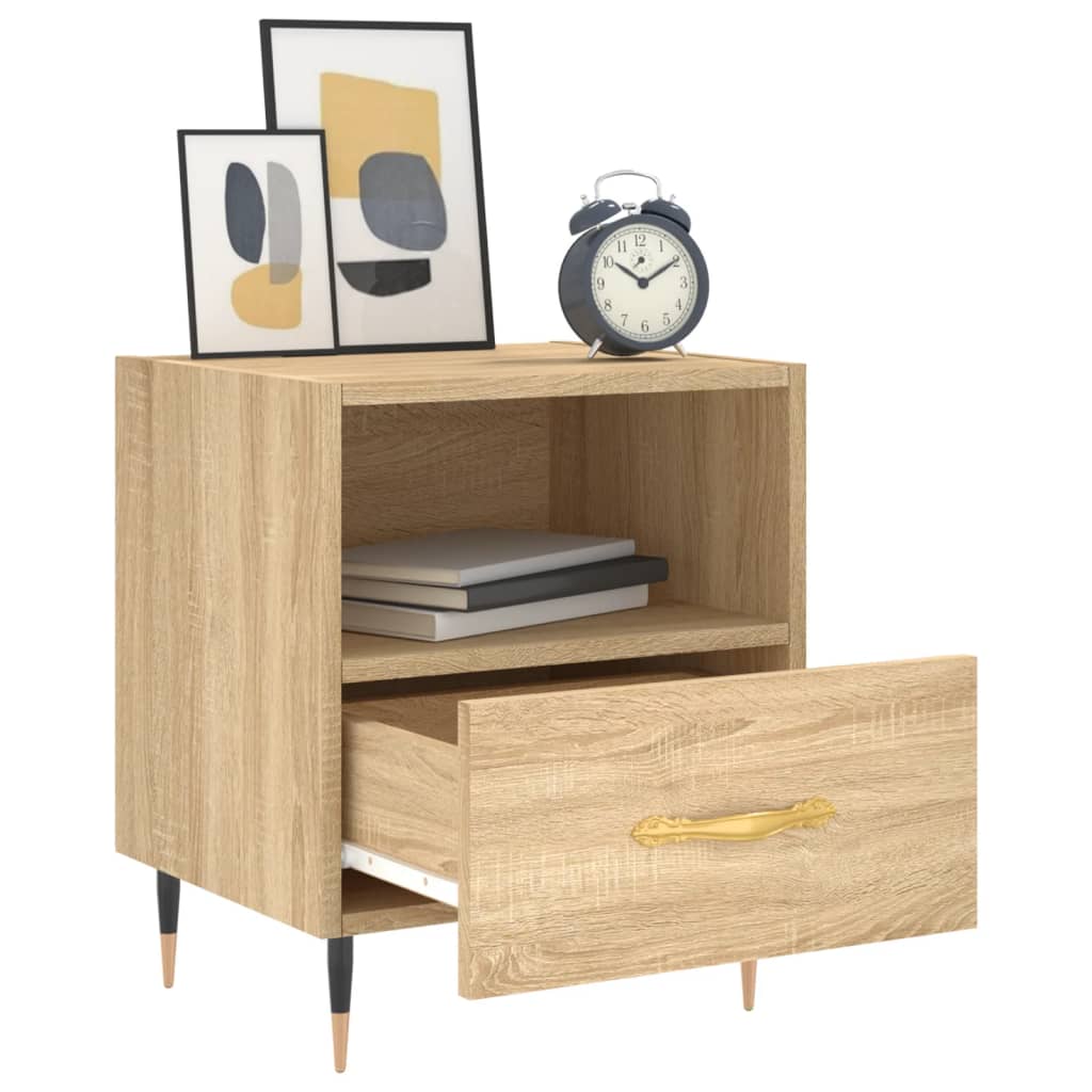 Bedside Cabinets 2 pcs Sonoma Oak 40x35x47.5 cm Engineered Wood