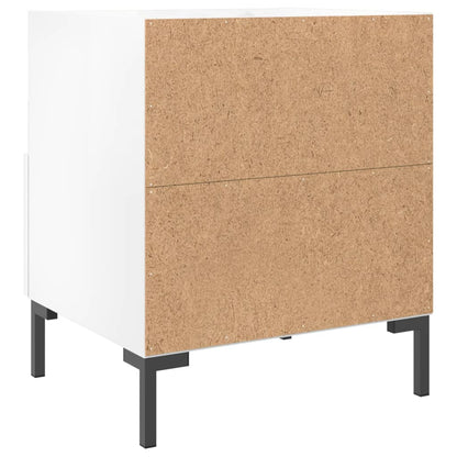 Bedside Cabinet High Gloss White 40x35x47.5 cm Engineered Wood