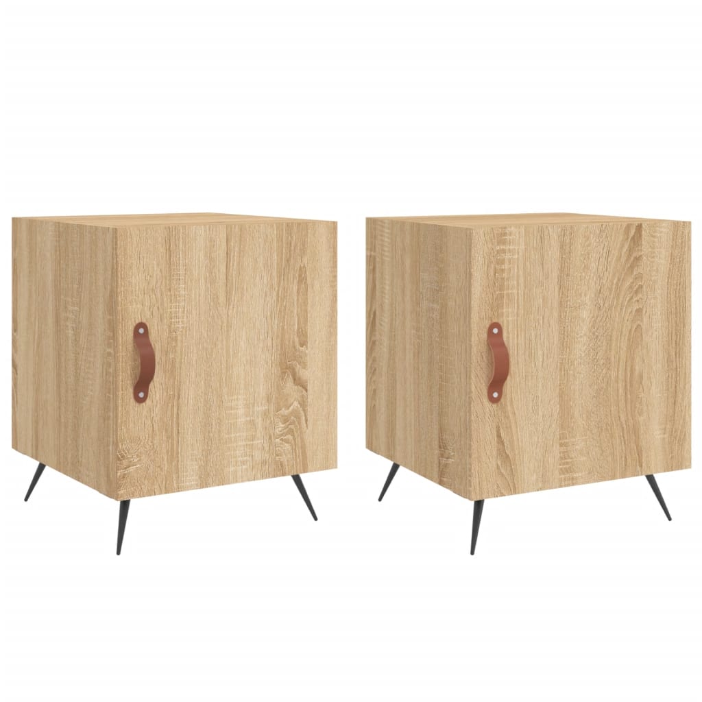 Bedside Cabinets 2 pcs Sonoma Oak 40x40x50 cm Engineered Wood