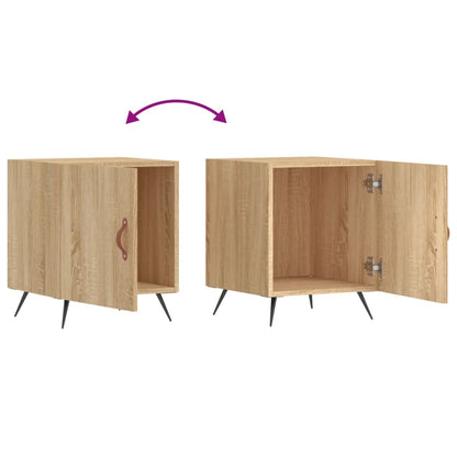 Bedside Cabinets 2 pcs Sonoma Oak 40x40x50 cm Engineered Wood