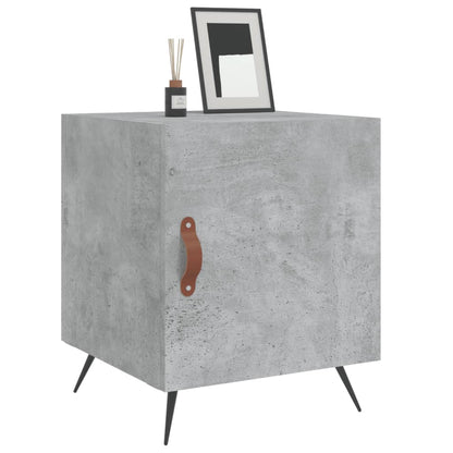 Bedside Cabinets 2 pcs Concrete Grey 40x40x50 cm Engineered Wood