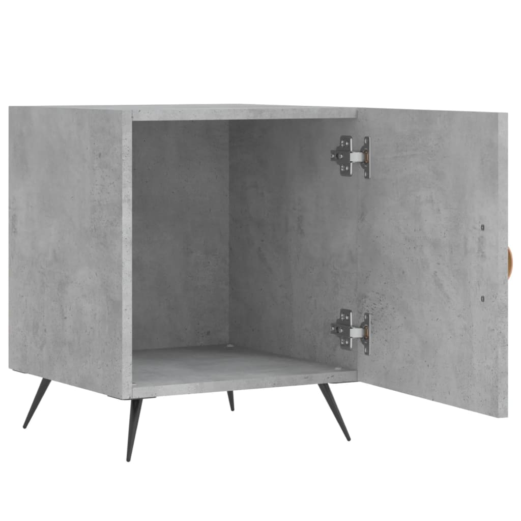 Bedside Cabinets 2 pcs Concrete Grey 40x40x50 cm Engineered Wood