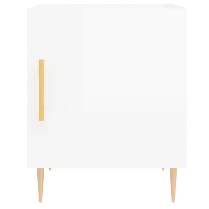 Bedside Cabinets 2 pcs High Gloss White 40x40x50 cm Engineered Wood