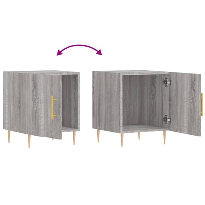 Bedside Cabinets 2 pcs Grey Sonoma 40x40x50 cm Engineered Wood