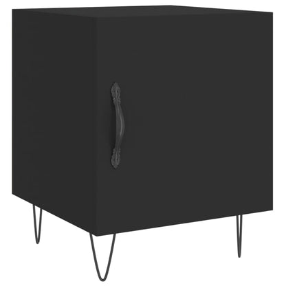 Bedside Cabinet Black 40x40x50 cm Engineered Wood