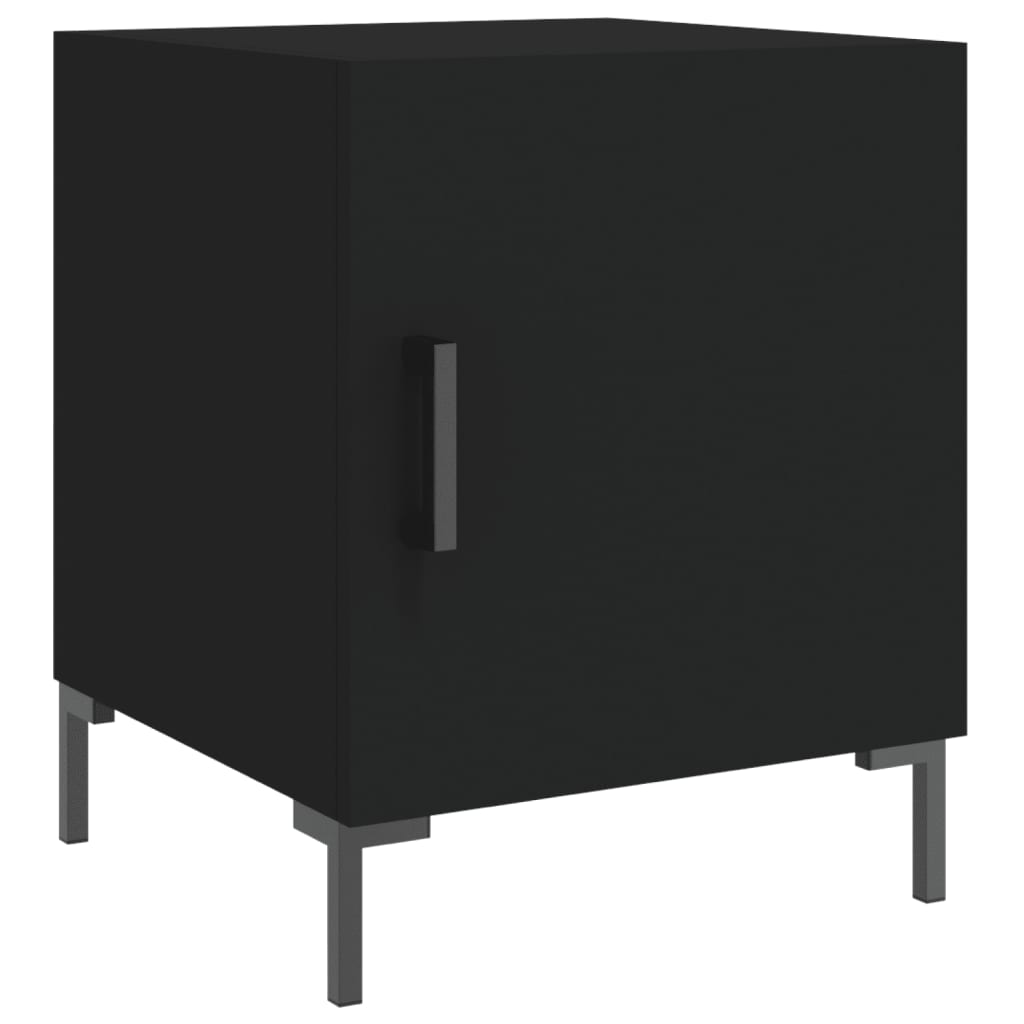 Bedside Cabinet Black 40x40x50 cm Engineered Wood