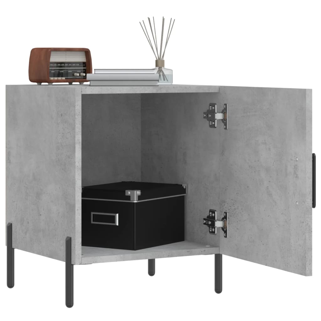 Bedside Cabinets 2 pcs Concrete Grey 40x40x50 cm Engineered Wood