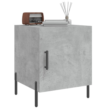 Bedside Cabinets 2 pcs Concrete Grey 40x40x50 cm Engineered Wood